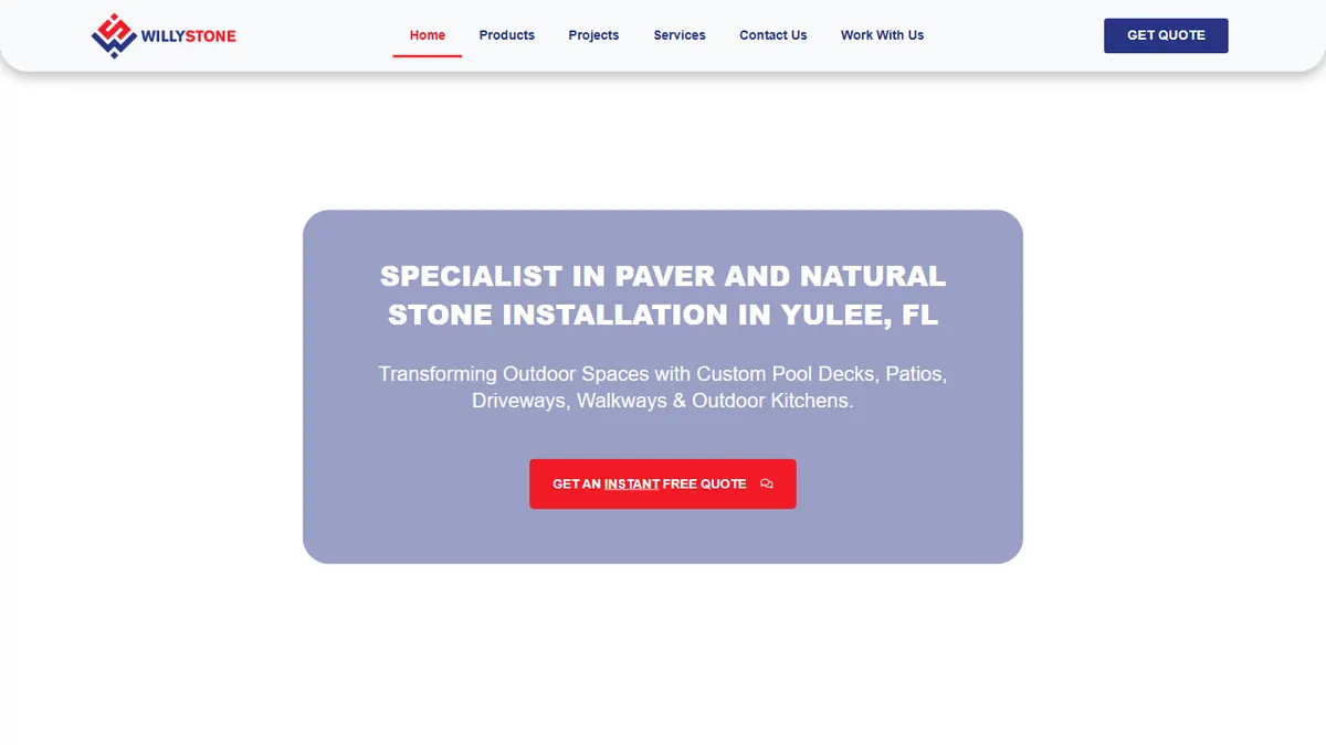 Willy Stone website home page